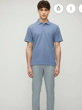 Kit and Ace Tech Polo short Sleeve Top in Blue size S